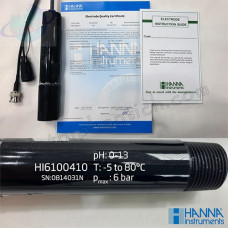 Điện Cực pH Phẳng Đo Online Dùng Pin Với Dây Cáp 10m Hanna - USA HI6100410