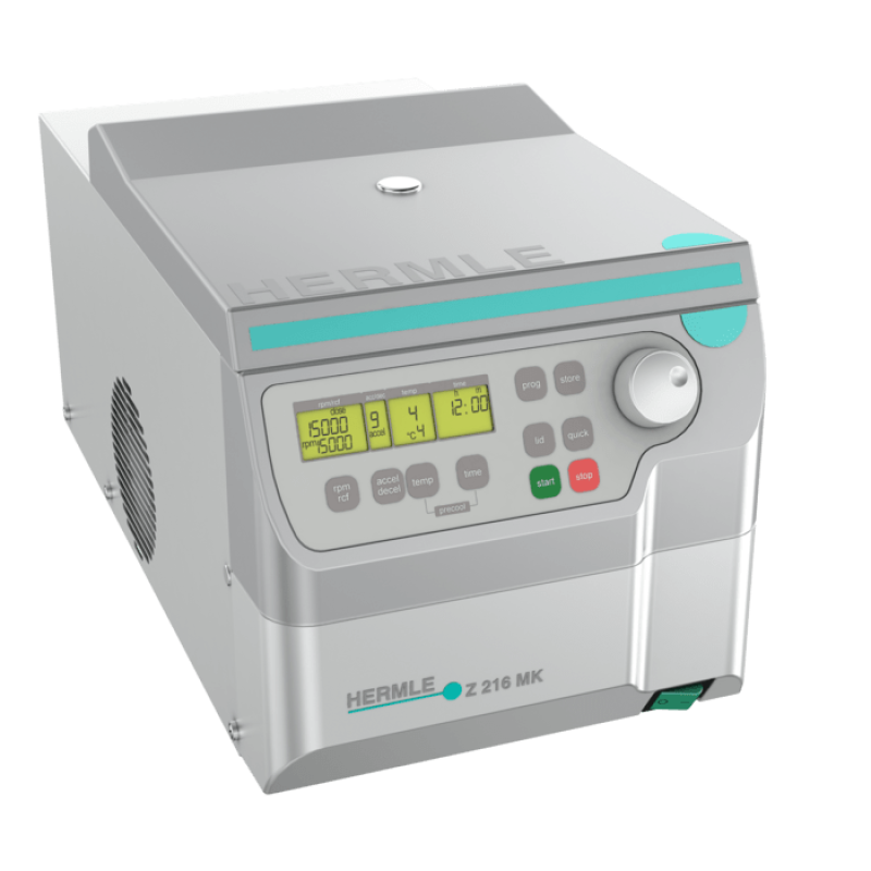 Máy ly tâm mini 12 ống 5ml Reaction tubes15.000 vòng/phút HERMLE Z 216 MK