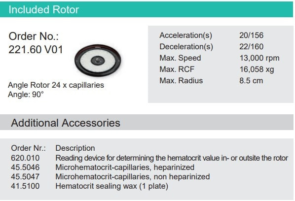 Máy ly tâm 13.000 vòng/phút Hermle Z 207 H 