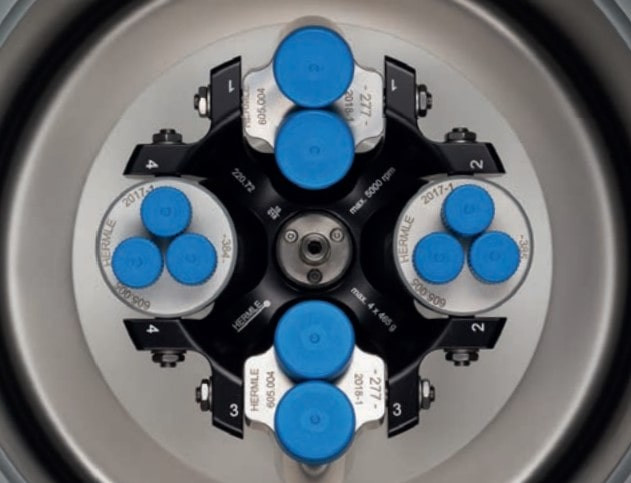 Máy ly tâm lạnh  Rotor góc 4 ống 18.000 vòng/phút HERMLE Z 326 K 221.12 V20 