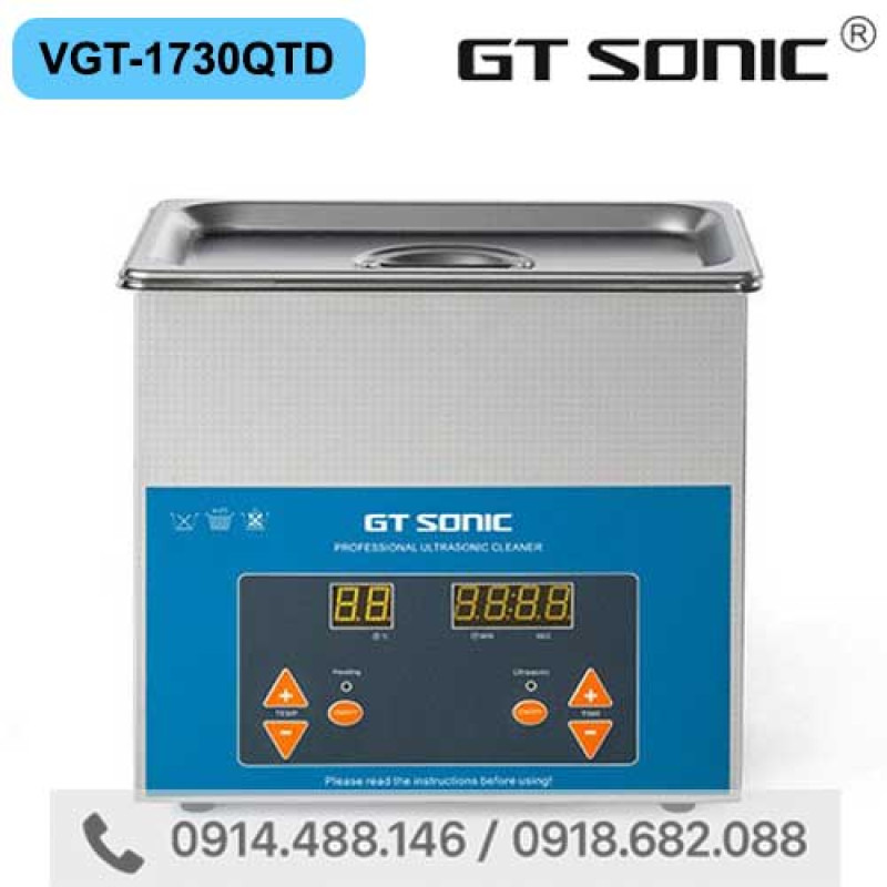 Bể Rửa Siêu Âm Đa Năng 3 lít GT SONIC VGT-1730QTD