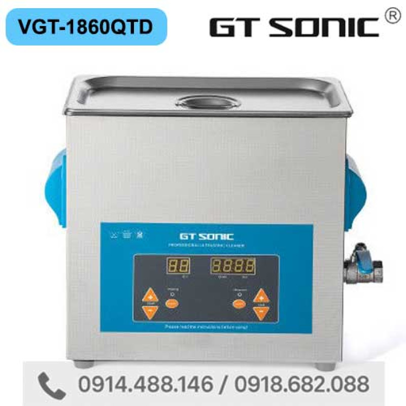 Bể Rửa Siêu Âm Đa Năng 6 lít GT SONIC VGT-1860QTD