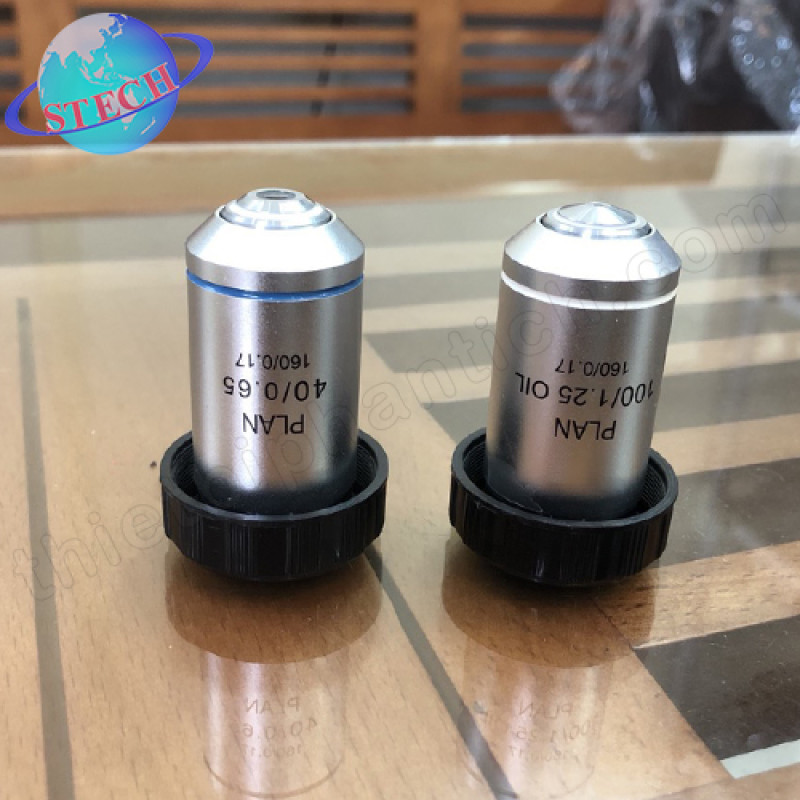 Vật kính 40X (Plan) va 100X (Plan) kính hiển vi sinh học Kruss Đức