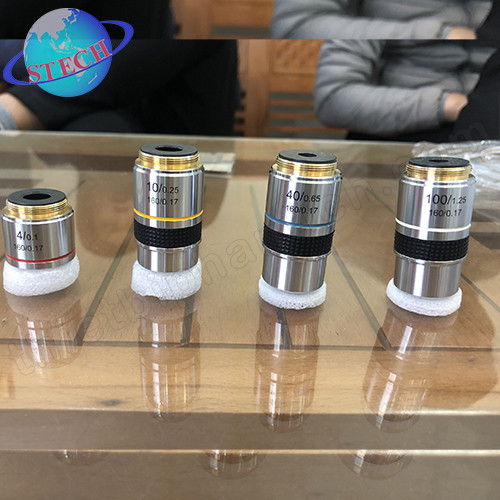 Vật kính sinh học 4X, 10X, 40X và 100X Kruss Đức 