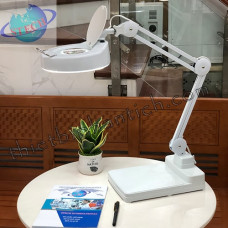 Kính lúp để bàn STECH tiêu chuẩn Quốc Tế 8066C-10X (thấu kính trắng, tròn, loại xịn)