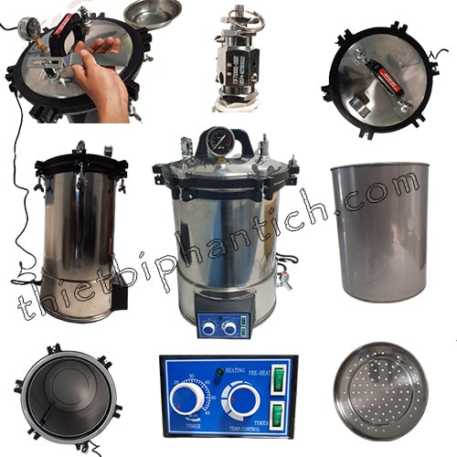 Nồi hấp tiệt trùng xách tay tự động để bàn 18 lít Jibimed YX-18LDJ 