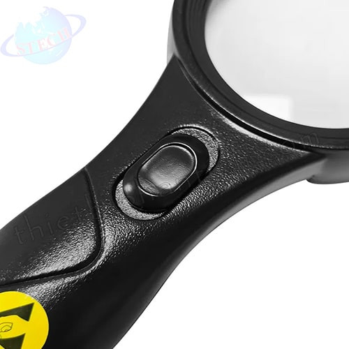 Kính lúp cầm tay chống tĩnh điện ESD 5X LED 