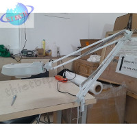 Kính lúp kẹp bàn, thân gập, gương tròn LT-86A 20X Led