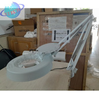 Kính lúp kẹp bàn, thân gập, gương tròn LT-86A 15X Led