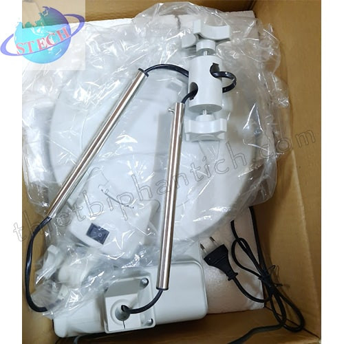 Kính lúp công nghiệp để bàn, thân cọc, gương tròn LT-86B 5X Led 