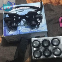 Kính lúp đeo mắt nhiều độ phóng đại LT-86K (10X, 15X, 20X và 25X) LED, nguồn Pin