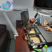 Kính lúp kẹp bàn, thân gập, gương tròn LT-86A 8X Huỳnh quang