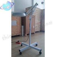 Kính lúp có chân di động, thân gập, thấu kính chữ nhật trắng LT-86F 10X LED