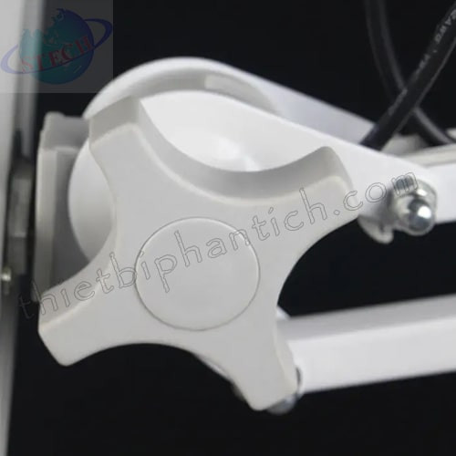 Kính lúp công nghiệp, kẹp bàn, thân gập, thấu kính chữ nhật xanh LT-86G 10X LED 