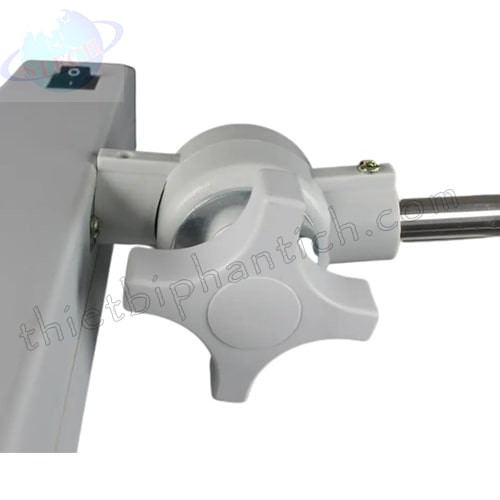 Kính lúp công nghiệp thân cọc, thấu kính chữ nhật trắng, để bàn LT-86H 10X LED 