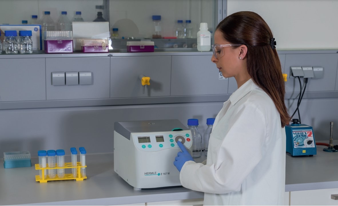 Máy ly tâm mini 14 000 vòng/phút Hermle Z 167 M